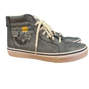 Harry Potter Vans sz 7 youth Hogwarts Metallic Sneakers Vans Sk8-Hi